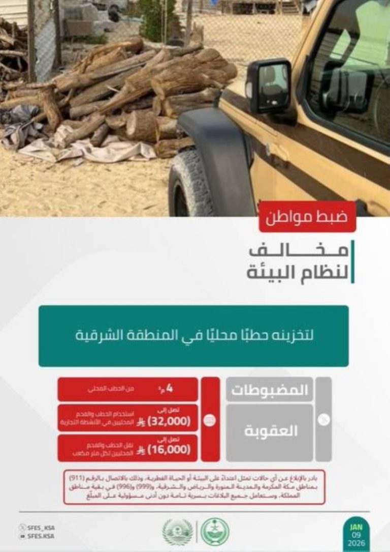 ضبط مواطن في الشرقية لتخزينه حطبًا محليًا