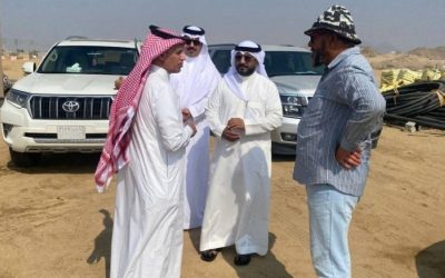 مدير مكتب بيئة الليث يقوم بزيارة تفقدية لمشروع المزرعة التجريبية في غميقة.