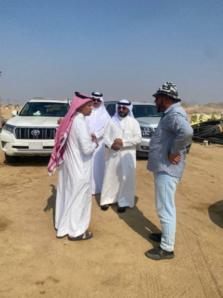 مدير مكتب بيئة الليث يقوم بزيارة تفقدية لمشروع المزرعة التجريبية في غميقة.